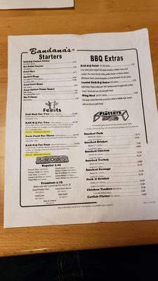 Menu photo 3 Bandana's Bar-B-Q and Catering Jefferson City, MO