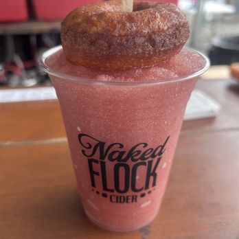 Applewood Winery - Sangria slushy and signature donut - Wineries Near Me - Warwick, New York