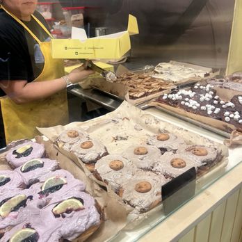 Benji’s Buns - Flavors of the day lemon and blueberry, cookie dough, lotus biscoff, and of course the regular vanilla frosted. - Bakeries Near Me - New York, New York