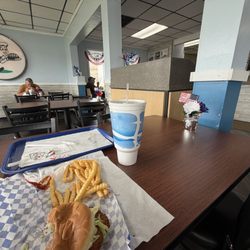 Just Rite Drive - In Restaurant - Best Tenderloin & fries around with a styrofoam cup & crushed ice!