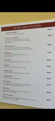Menu photo 1 Pop's Sandwich Shop San Francisco, CA Menu photo 1 Pop's Sandwich Shop San Francisco, CA
