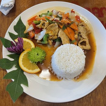 Thai Rice - 7. Pad Kung Pao (level : Thai spicy !! ) So spicy but very good - Thai Near Me - Pensacola, Florida Thai Rice - 7. Pad Kung Pao (level : Thai spicy !! ) So spicy but very good - Thai Near Me - Pensacola, Florida