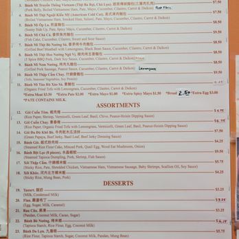 Banh Mi Co Ut - Menu - Vietnamese Near Me - New York, New York