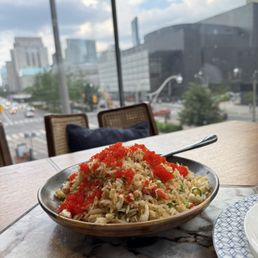 Alaskan King Crab Meat Fried Rice, Conpoy, Egg White, Flying Fish Roe