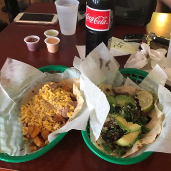 Taco Joint - Street taco, taco with bean, cheese, bacon and potato with a Mexican Coke - Mexican Near Me - Austin, Texas Taco Joint - Street taco, taco with bean, cheese, bacon and potato with a Mexican Coke - Mexican Near Me - Austin, Texas