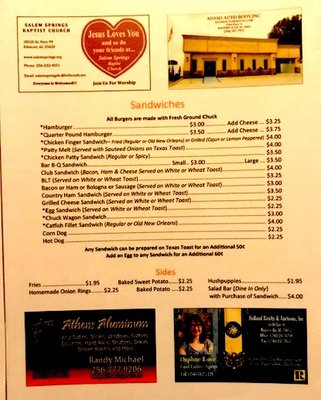 Menu photo 4 Fish Creel Anderson, AL
