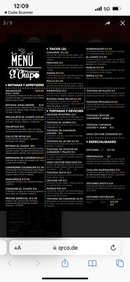 Menu photo 2 Mariscos El Chapo San Bernardino, CA Menu photo 2 Mariscos El Chapo San Bernardino, CA