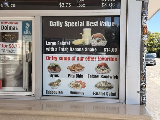 Menu photo 1 Falafel's Drive-In San Jose, CA