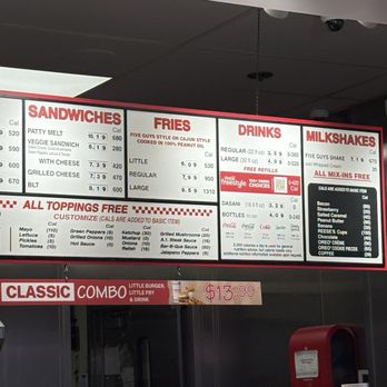 Five Guys - Menu - Fast Food Near Me - Fresno, California Five Guys - Menu - Fast Food Near Me - Fresno, California