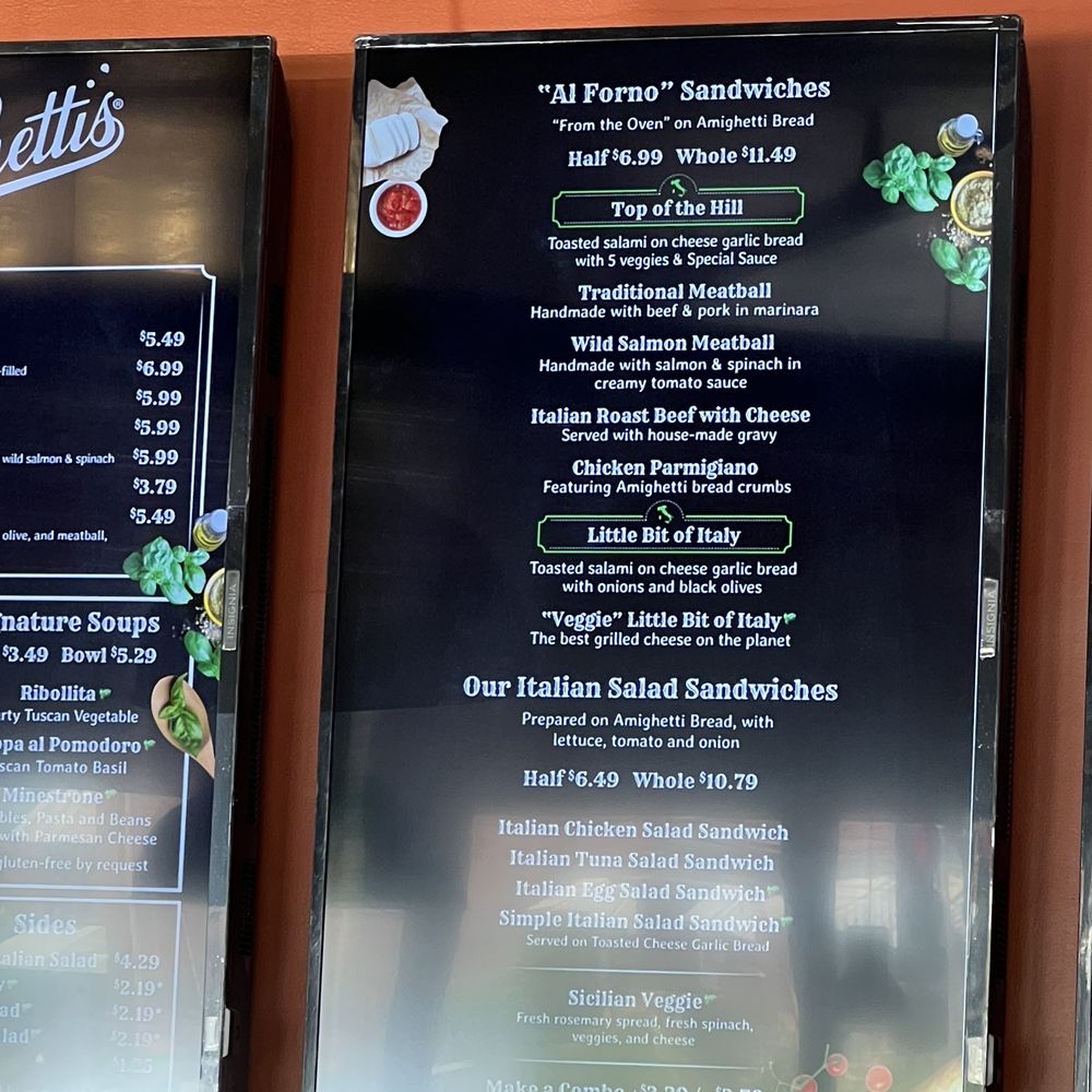 Amighettis - (Partial) Menu 08/2023 - Italian Near Me - Saint Louis, Missouri