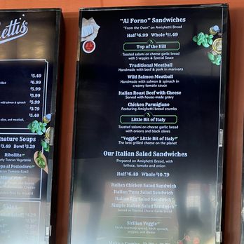 Amighettis - (Partial) Menu 08/2023 - Italian Near Me - Saint Louis, Missouri