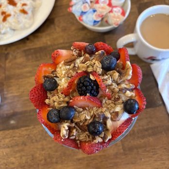 Benny's Cafe - Fresh Fruit Parfait LIKE ARE YOU KIDDING I FELT LIKE A QUEEN EATING THIS - Cafes Near Me - McKinney, Texas Benny's Cafe - Fresh Fruit Parfait LIKE ARE YOU KIDDING I FELT LIKE A QUEEN EATING THIS - Cafes Near Me - McKinney, Texas