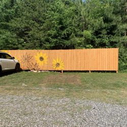 Fence "Wall" out back which will have additional dining area
