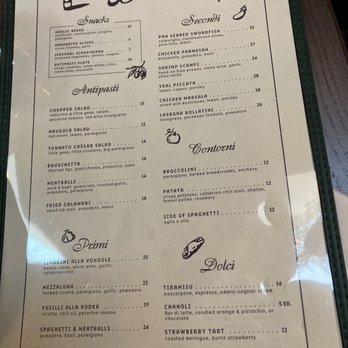 Donna's - Menu - Italian Near Me - Los Angeles, California