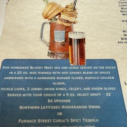 Boone's Prime Time Pub - Massive Mary menu shot