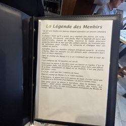 Crêperie de la Pompe - History in the menu