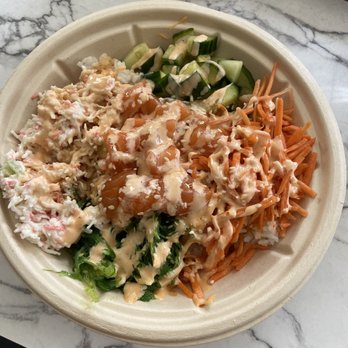 Pokee Xpress - Salmon and crab salad poke bowl with spicy mayo - Poke Near Me - Hanover, Maryland