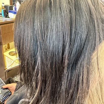 Magic Touch Beauty Salon - My hair BEFORE she added the extensions in - Hair Extensions Near Me - Daly City, California
