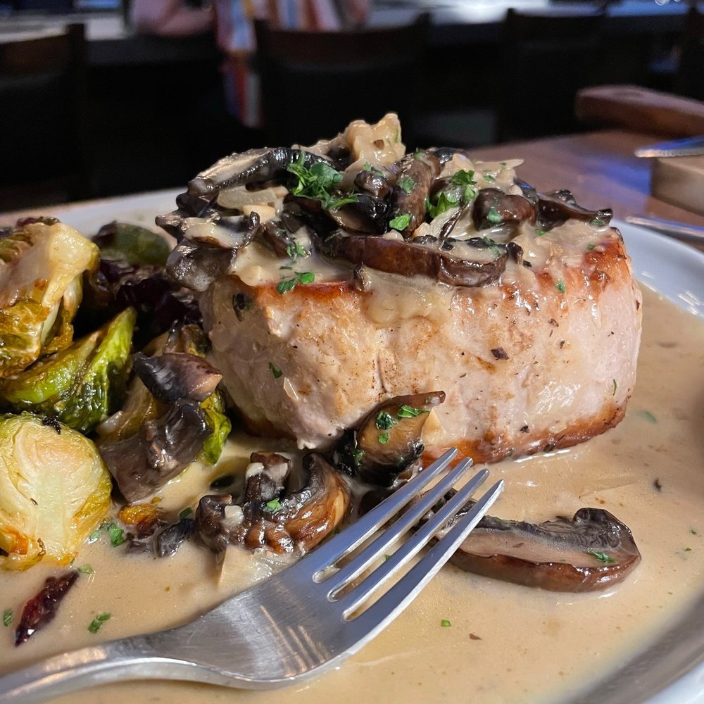 Rein Osteria - Pork Loin Brussels and Potatoes - Seafood Near Me - Danbury, Connecticut Rein Osteria - Pork Loin Brussels and Potatoes - Seafood Near Me - Danbury, Connecticut