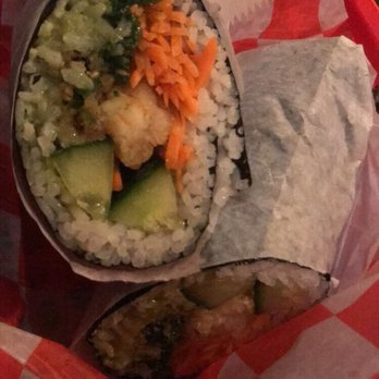 Inspiration Roll - Make your own sushi burrito (consists of shrimp tempura, rice, cucumber, seaweed salad, carrot, guac, tempura flakes, and teriyaki sauce) - Sushi Bars Near Me - Westfield, New Jersey Inspiration Roll - Make your own sushi burrito (consists of shrimp tempura, rice, cucumber, seaweed salad, carrot, guac, tempura flakes, and teriyaki sauce) - Sushi Bars Near Me - Westfield, New Jersey