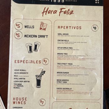 Madero 1899 - Happy Hour Menu - Mexican Near Me - Fullerton, California