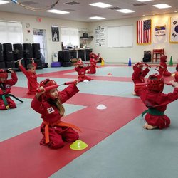 Lee's Traditional Taekwondo Inc - our Little Dragons class learning to use nunchucks!