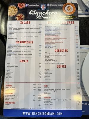 Menu photo 2 Banchero Miami Beach, FL