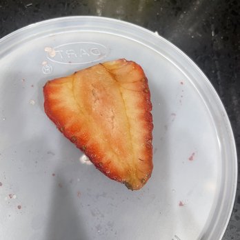Brandon's Diner - This brown strawberry was probably the best looking one out of the rest of the rotten bunch that I was served with my French toast. - American Near Me - Upland, California