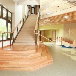 St. Thomas School - Colors throughout the school help unite the various grade levels, encourage a sense of belonging within each division.