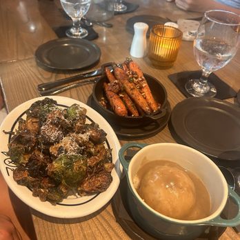 701 Eateries - Brussel sprouts, honey roasted carrots, mashed potatoes - American Near Me - Fargo, North Dakota 701 Eateries - Brussel sprouts, honey roasted carrots, mashed potatoes - American Near Me - Fargo, North Dakota