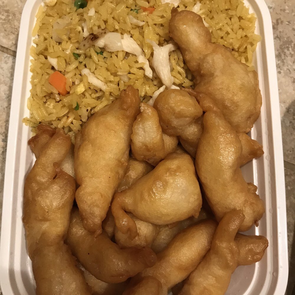 Rice House Chinese Teriyaki - Sweet and sour chicken with chicken fried rice - Chinese Near Me - Cedar Falls, Iowa