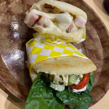 Fruit Paradise - Small Ham & Cheese arepa and Okabe arepa - Ice Cream & Frozen Yogurt Near Me - Chicago, Illinois