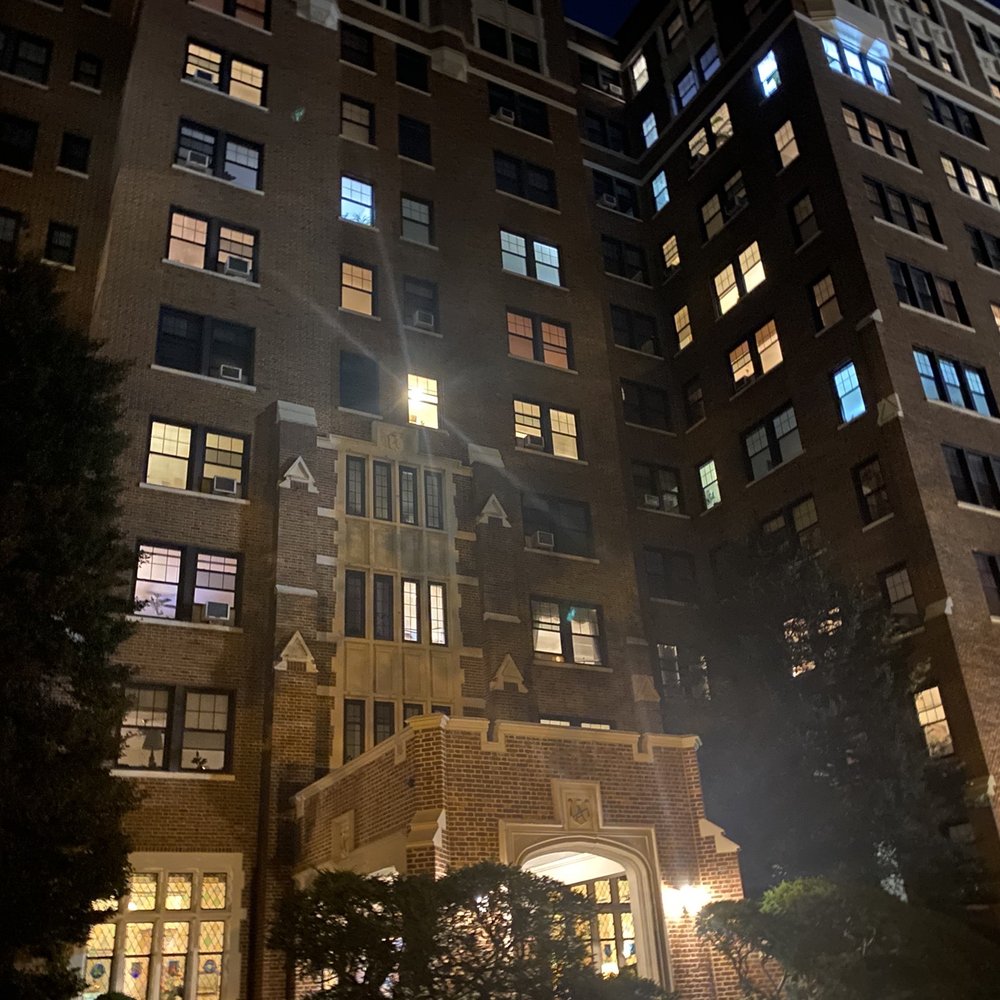 Ambassador apartment building. Restaurant is on ground floor.