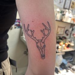 Glass Beetle Tattoo - Deer skull tattoo