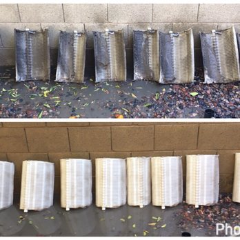 Heath Family Pools - DE grids before and after a filter cleaning. - Pool & Hot Tub Service Near Me
