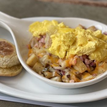 Turning Point - a bowl of scrambled eggs and a biscuit - Breakfast & Brunch Near Me - Cherry Hill, New Jersey Turning Point - a bowl of scrambled eggs and a biscuit - Breakfast & Brunch Near Me - Cherry Hill, New Jersey