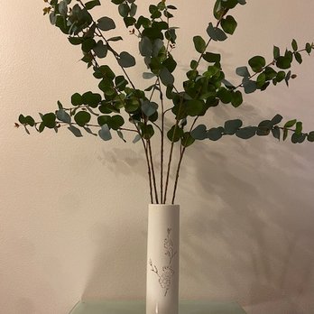 At Home - Faux branch arrangement: 5 x faux Eucalyptus branches at $5.99 per, vessel $17 - Home Decor Near Me - San Jose, California At Home - Faux branch arrangement: 5 x faux Eucalyptus branches at $5.99 per, vessel $17 - Home Decor Near Me - San Jose, California