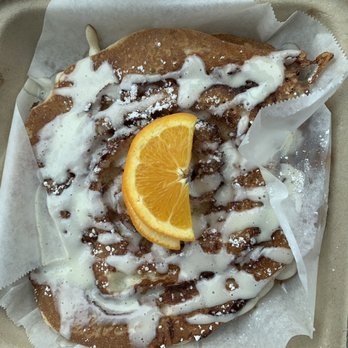 The Trails Eatery - Cinnamon roll pancakes to-go !! - Breakfast & Brunch Near Me - San Diego, California