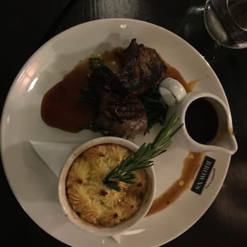 Browns - Covent Garden - Duo of Lamb--lamb cutlets & pulled shoulder lamb shepherds pie topped w/ buttered mash, sautéed samphire, chestnut mushrooms, & red wine jus - Wine Bars Near Me - London, XGL Browns - Covent Garden - Duo of Lamb--lamb cutlets & pulled shoulder lamb shepherds pie topped w/ buttered mash, sautéed samphire, chestnut mushrooms, & red wine jus - Wine Bars Near Me - London, XGL