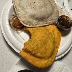 Jamaica's Island Style Restaurant - I could not wait to bite into these Jamaican patties