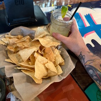 Condado Tacos - House chips made daily and the house margarita. - Tacos Near Me - Pittsburgh, Pennsylvania