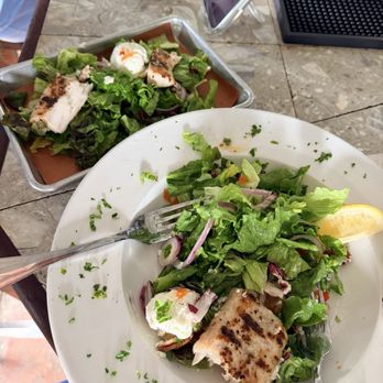 Cheeseburger in Paradise - Island salad with bitter, dry Mahi and a tin pan to split it on. - Burgers Near Me - Christiansted, Virgin Islands Cheeseburger in Paradise - Island salad with bitter, dry Mahi and a tin pan to split it on. - Burgers Near Me - Christiansted, Virgin Islands