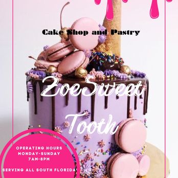 Zoe Sweet Tooth - a purple cake with pink icing and sprinkles - Desserts Near Me - Fort Lauderdale, Florida Zoe Sweet Tooth - a purple cake with pink icing and sprinkles - Desserts Near Me - Fort Lauderdale, Florida