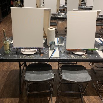 Pinot's Palette - Wine and paint set up. Love how they label where to sit. - Party & Event Planning Near Me - Ridgewood, New Jersey Pinot's Palette - Wine and paint set up. Love how they label where to sit. - Party & Event Planning Near Me - Ridgewood, New Jersey