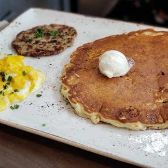 First Watch - Trifecta: Eggs, Sausages, Pancakes ($11.29) - Breakfast & Brunch Near Me - Ponte Vedra, Florida