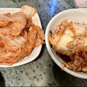 Kogi BBQ - Bowl of Spicy Kimchi and Non Spicy Kimchi - Korean Near Me - San Diego, California