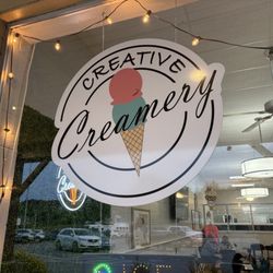 Creative Creamery - Siler City - Exterior signage on the window