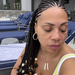 Hope's Braiding - Corn rows with individual Senegalese twists.
