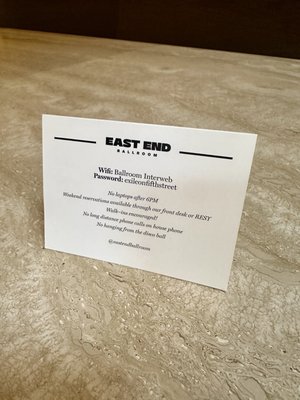 EAST END BALLROOM by null