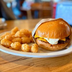 EMMI's - Double smash burger with tots - fantastic!! Would get again